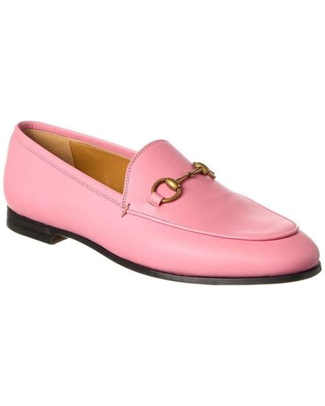 gucci jordaan pink|Women's Gucci Jordaan loafer in pale pink leather.